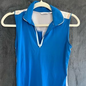 Blue golf top